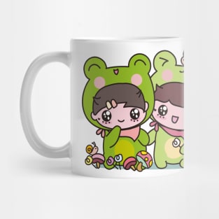 cute frog, cosplay frog, kawaii frog cartoon Mug